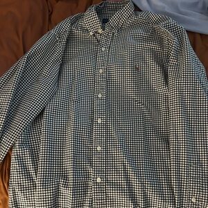 Men’s Ralph Lauren polo button up Black and White Checkered Button-Up Shirt